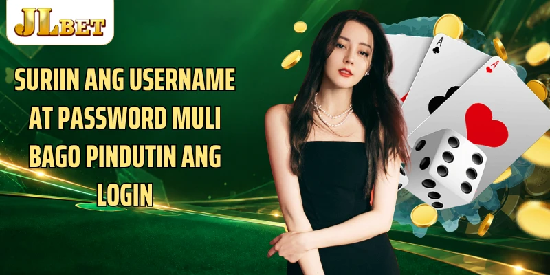 Suriin ang username at password muli bago pindutin ang Login