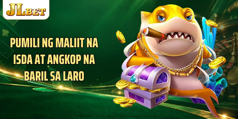 Pumili ng maliit na isda at angkop na baril sa laro