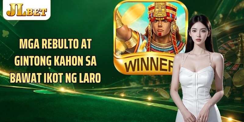 Mga rebulto at gintong kahon sa bawat ikot ng laro